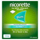  Nicorette 2mg Icy White Whitening Chewing Gum- 210 Pieces 