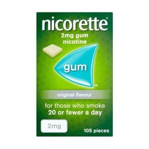  10 Nicorette 2mg Original Gum - 1050 Pieces 