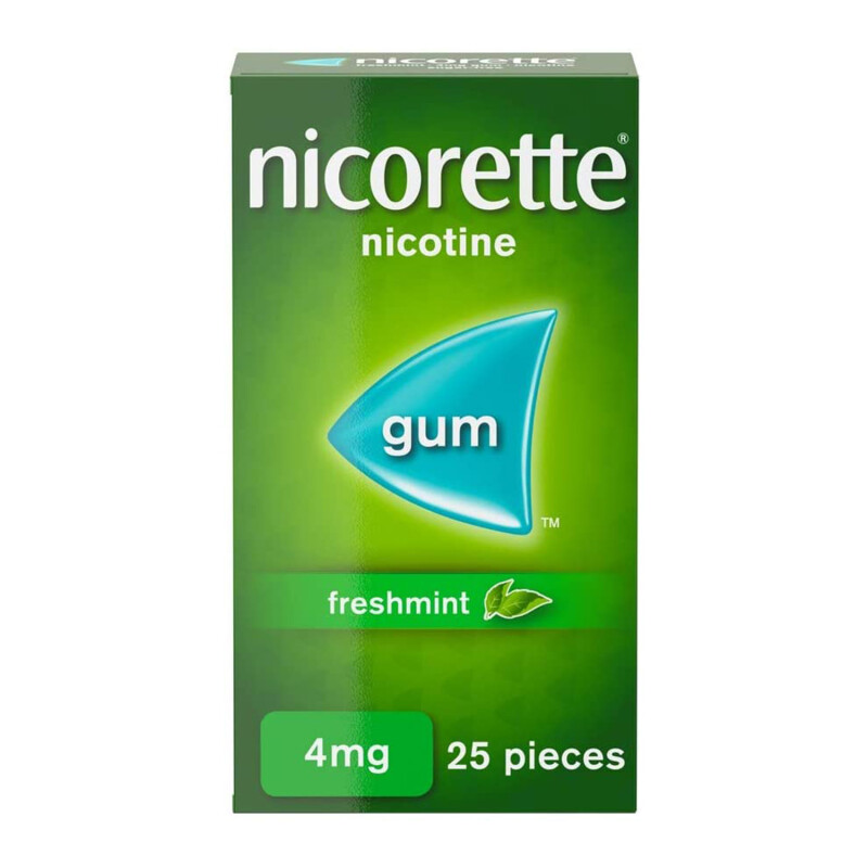 Nicorette Freshmint Chewing Gum 4mg 25 Pieces