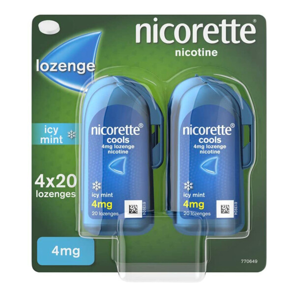 Nicorette Cools 4mg Lozenge Icy Mint