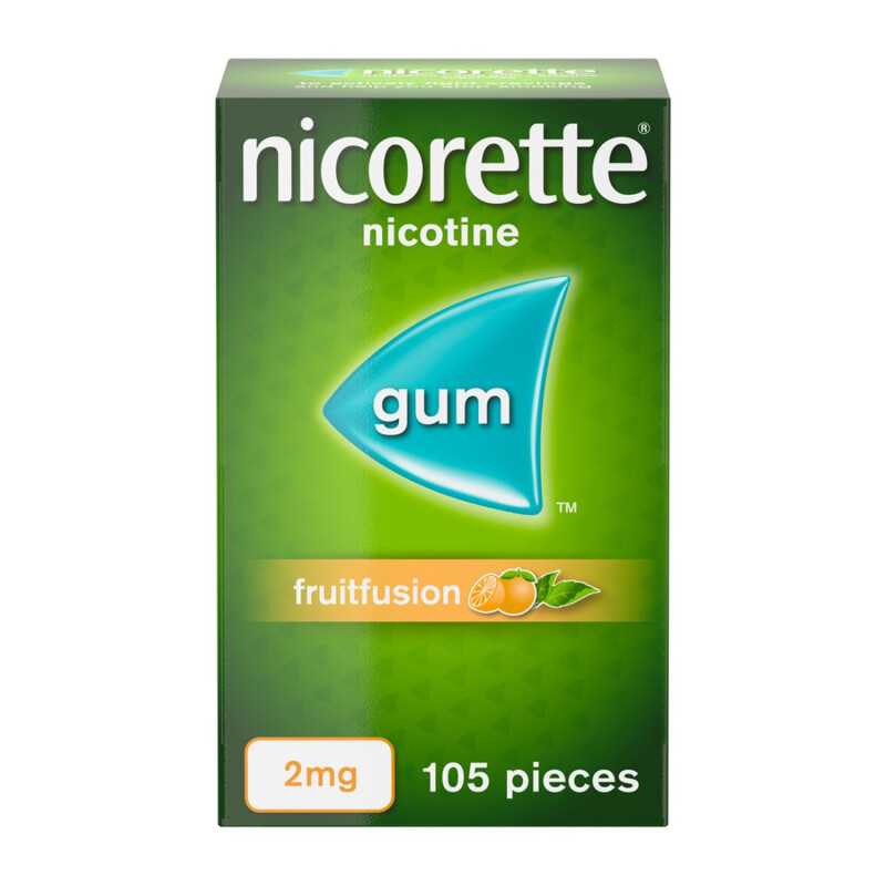 Nicorette Fruit Fusion Chewing Gum 2mg 105 Pieces