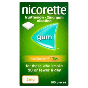  Nicorette Gum Fruit Fusion 2mg 105 pieces 