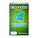 Nicorette Icy White Chewing Whitening Gum 2mg 105 Pieces