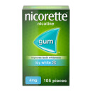 Nicorette Icy White Chewing Whitening Gum 4mg 105 Pieces
