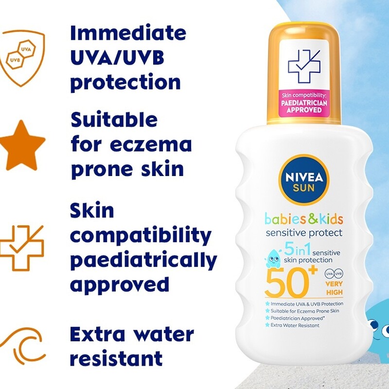 Nivea Sun Babies & Kids Sensitive Protect Spray SPF50+ 