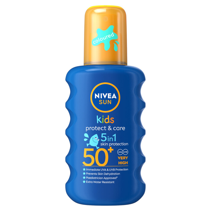 Image of Nivea Sun Kids Protect & Care Coloured Spray SPF50+