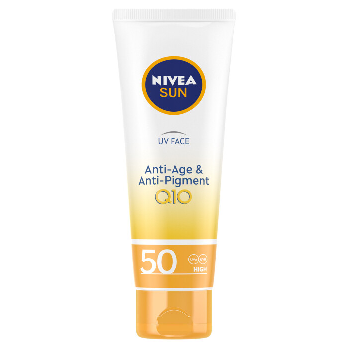 Image of Nivea Sun UV Face Q10 Anti-Age & Anti-Pigment Sun Cream SPF50