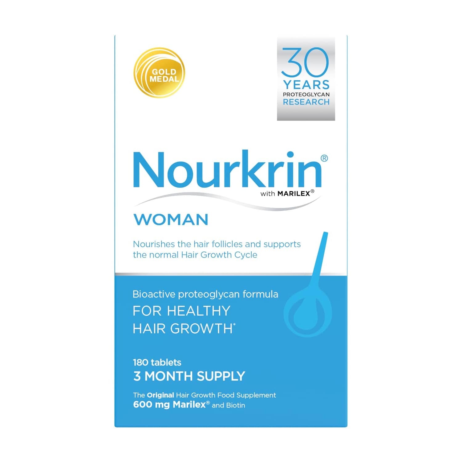 Nourkrin Woman 3 Month Supply 180 Tablets