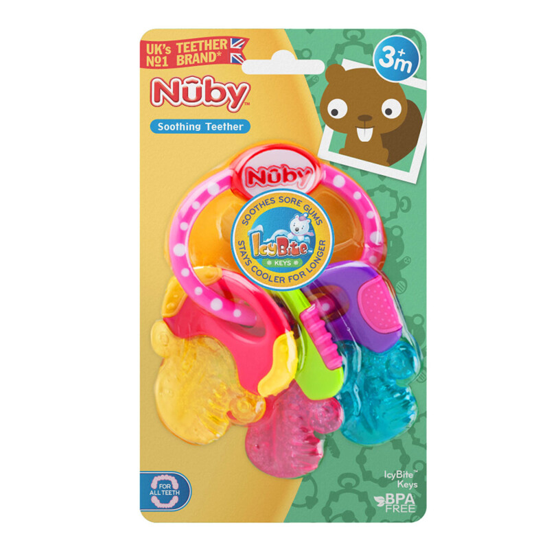 Nuby Icy Bites Key Teether Pink
