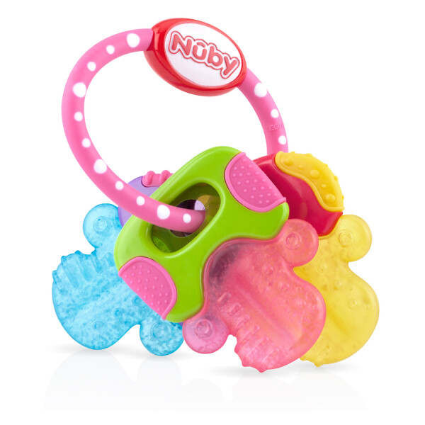 Nuby Icy Bites Key Teether Pink