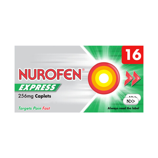 Nurofen Express Ibuprofen 256mg Caplets