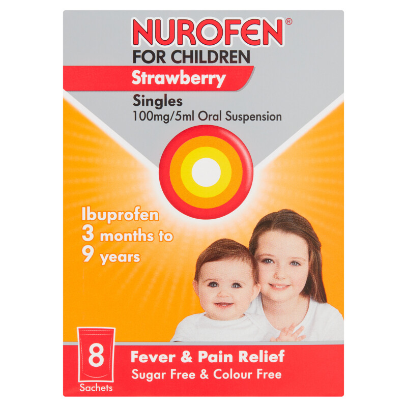 Nurofen for Children Single Sachets Strawberry Flavour