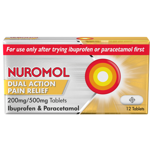 Nuromol Dual Action Pain Relief Tablets 200/500mg