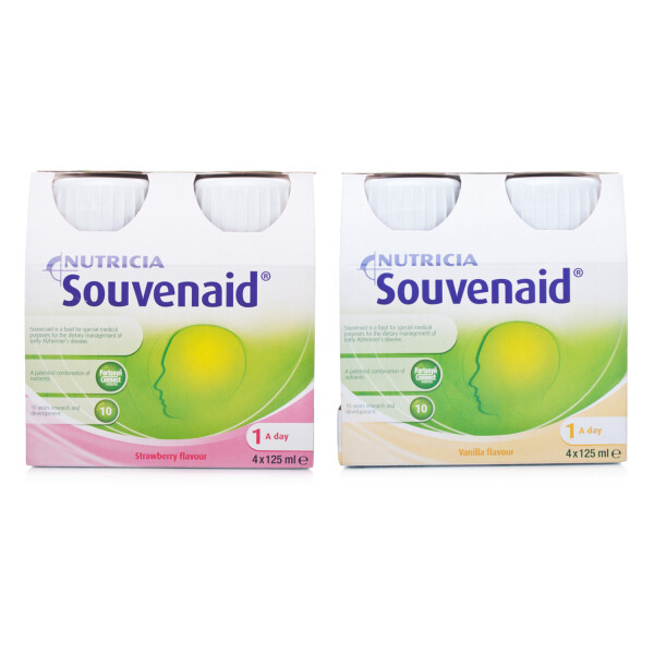 Nutricia Souvenaid Vanilla and Strawberry Mix 3 Cases 72 Bottles