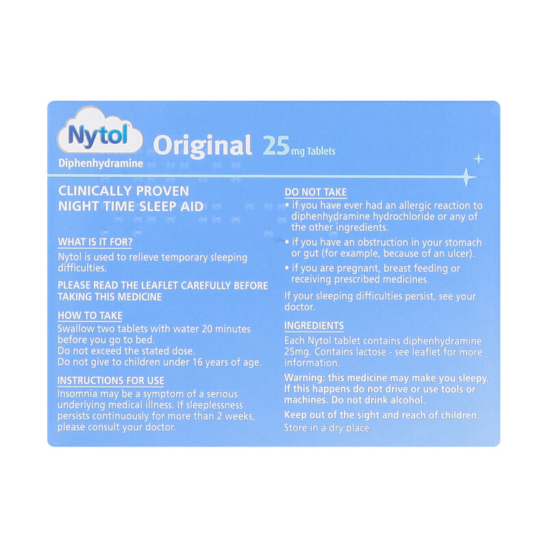 Nytol Diphenhydramine 25mg Original