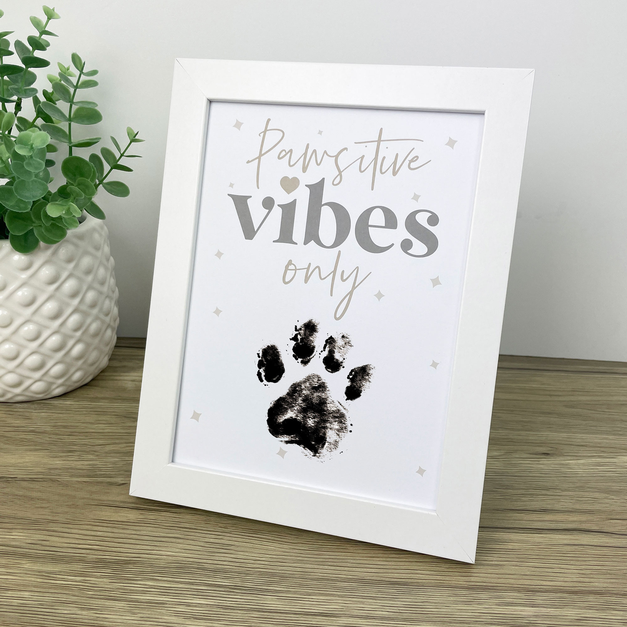 Oh So Precious Paw Print Ink Picture Frame With 2 Design