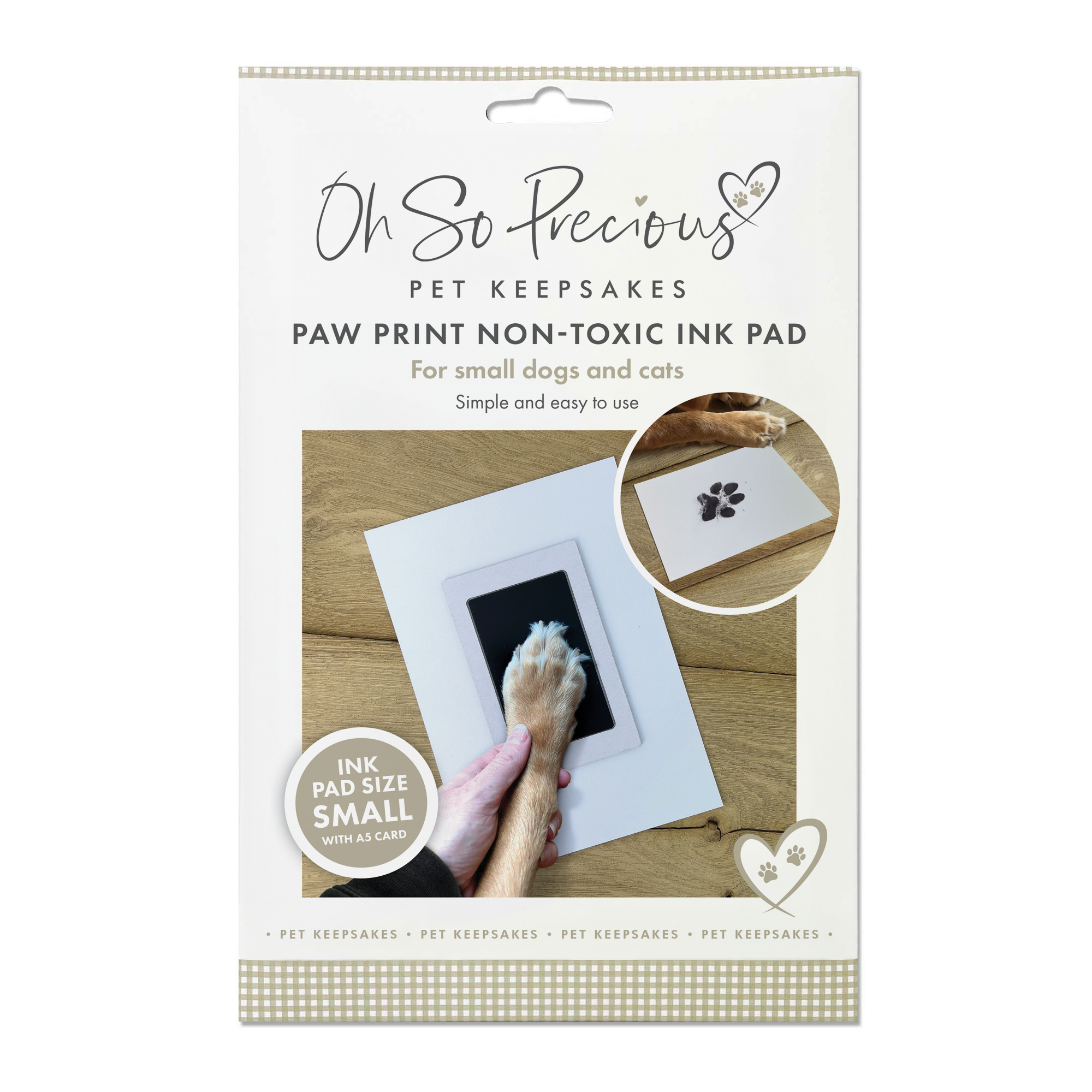 Oh So Precious Pet Safe Non-toxic Paw Print Ink Pad Kit
