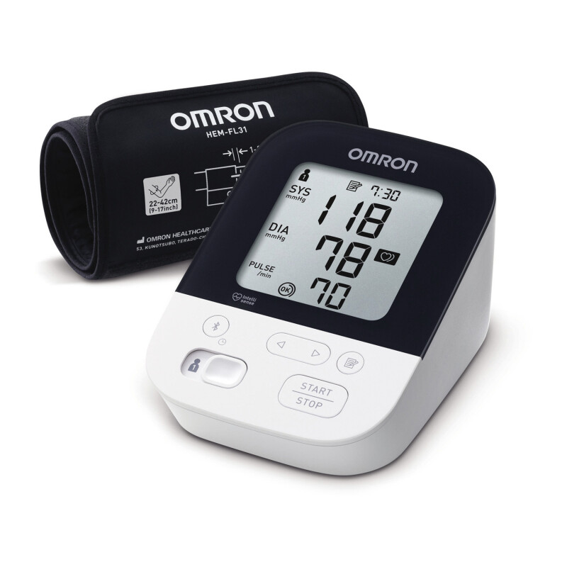 Omron M4 Intelli IT Automatic Upper Arm Blood Pressure Monitor (HEM-7155T-EBK)