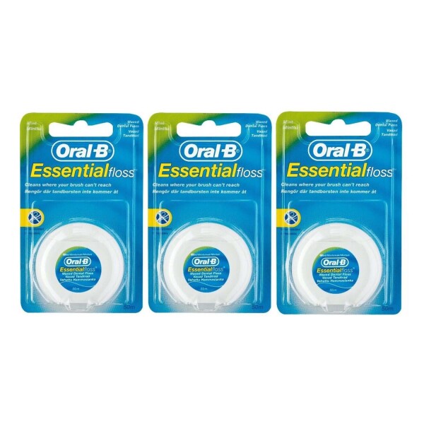 Fjendtlig Kristendom billetpris Buy Oral-B Essential Waxed Dental Floss Mint Triple Pack