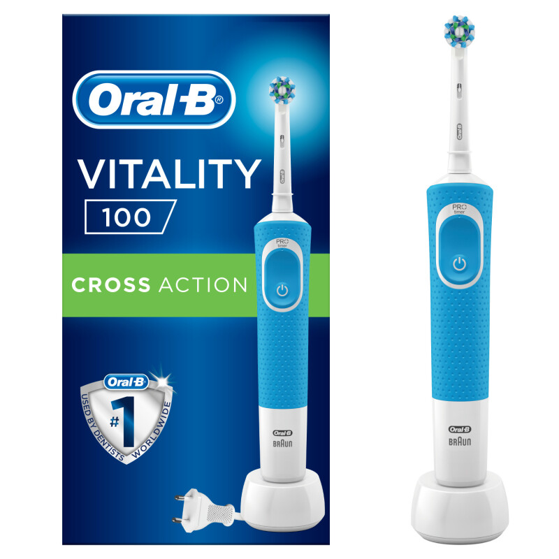 Oral-B Power Vitality Plus Cross Action Electric Toothbrush Blue