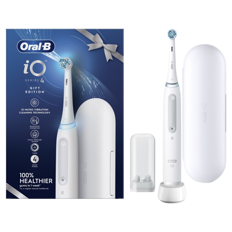 Oral-B iO4 White + Travel Case & Refill Holder