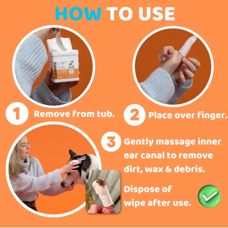 OurDogsLife Dog Ear Wipe 50pack