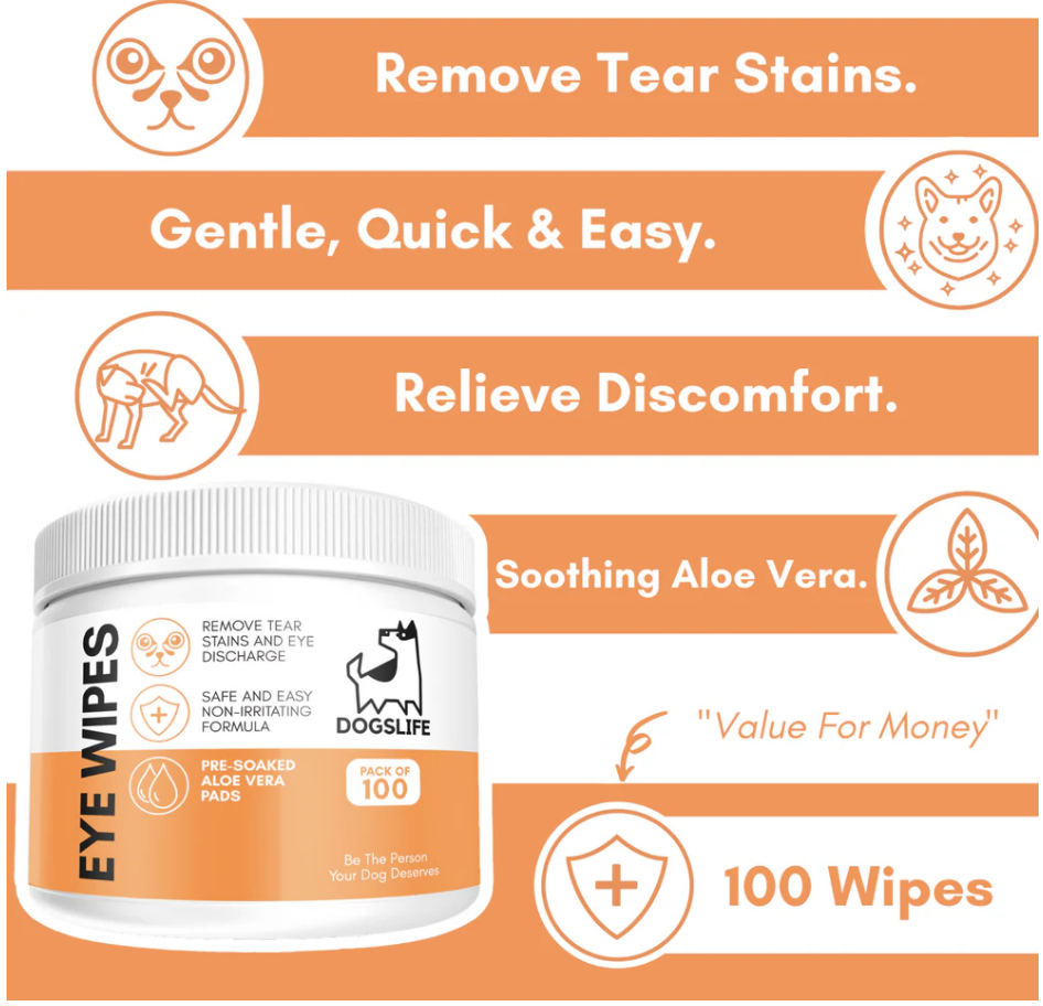 OurDogsLife Dog Eye Wipe 100pack
