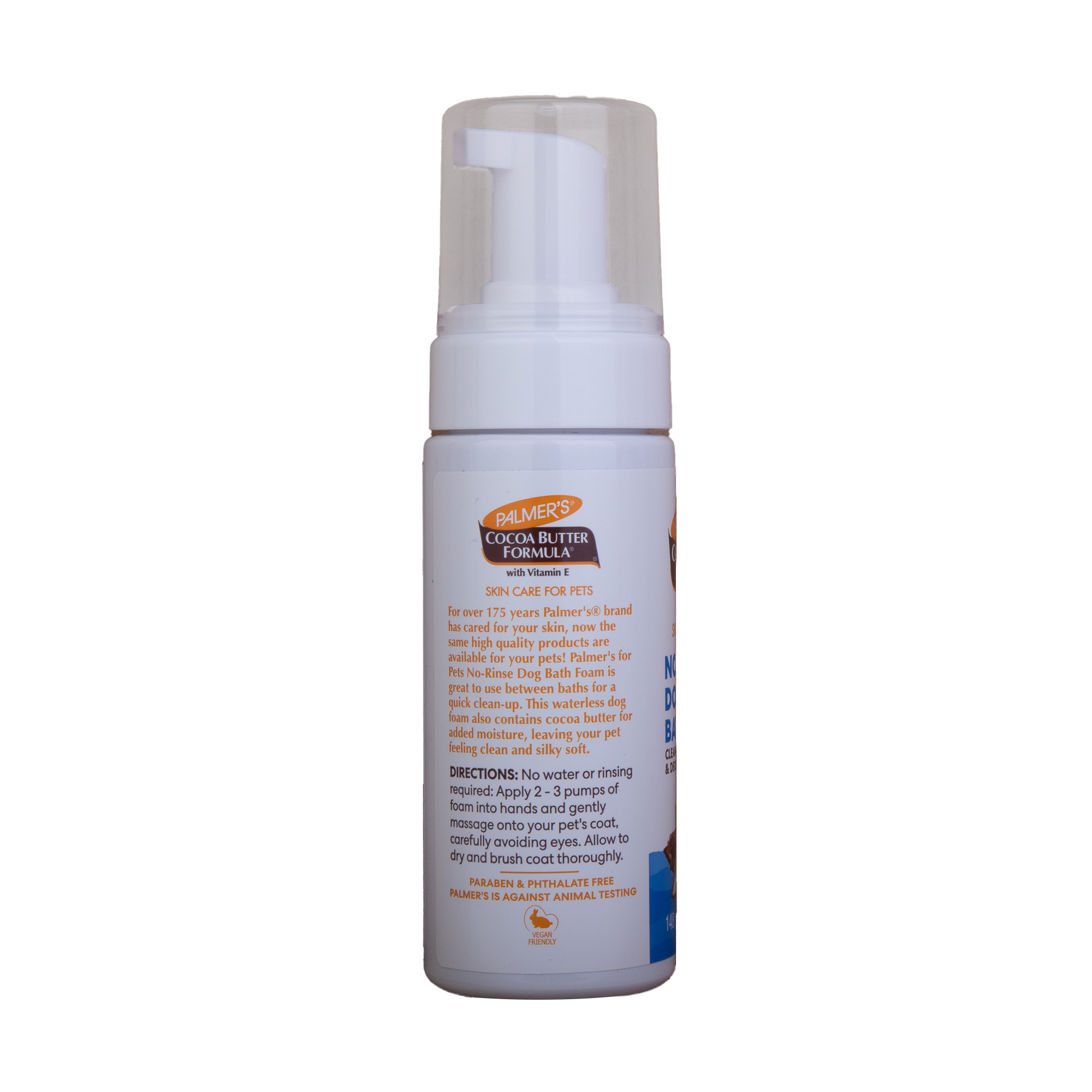 Palmer's For Pets Dogs  Moisturizing No-Rinse Bath Foam With Cocoa Butter 5oz