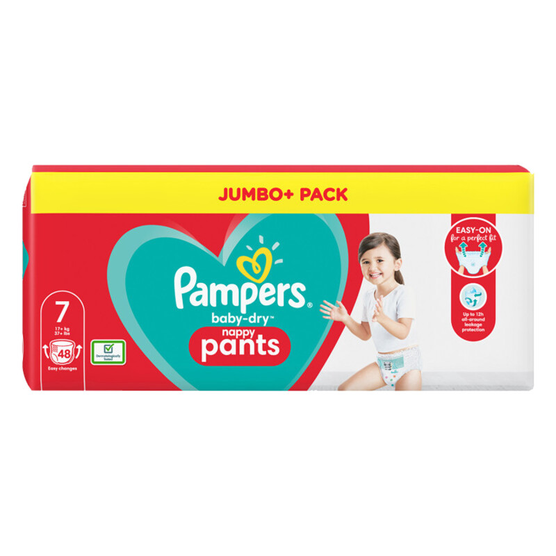 Pampers Baby Dry Pants S7 Jumbo Pack & Wipes