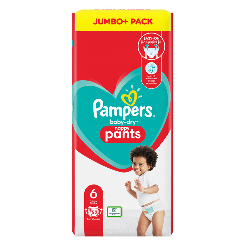 Pampers Baby-Dry Size 6 Nappy Pants Jumbo Pack