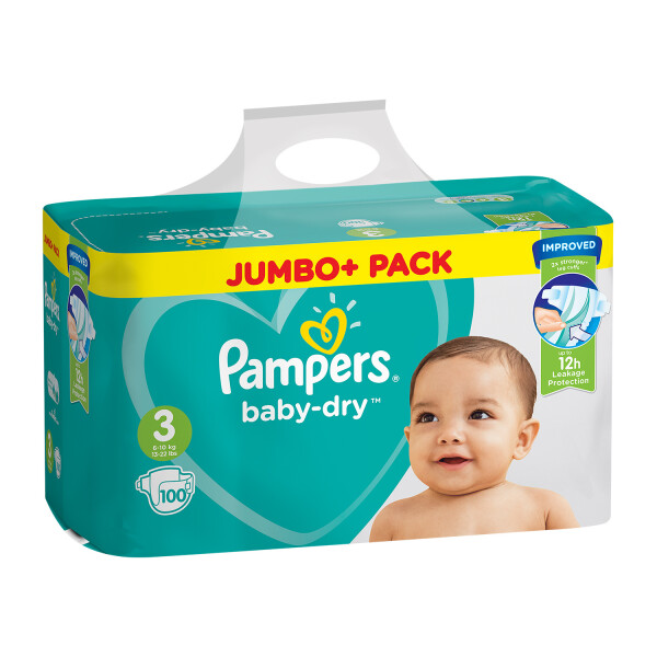 Pampers Baby-Dry Size 3 Nappies Jumbo Pack 100 Pack | Chemist Direct