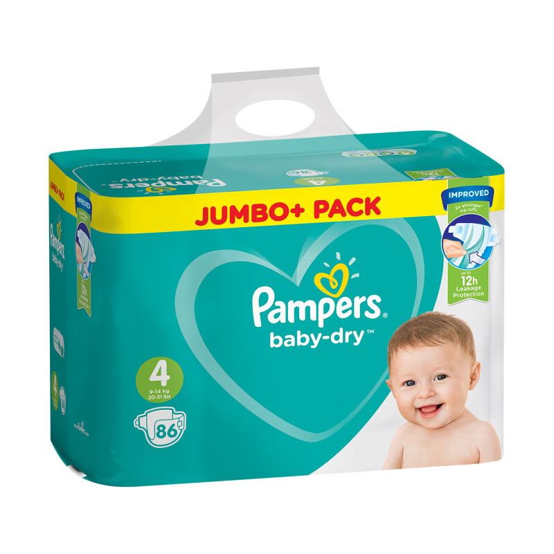 Pampers Baby-Dry Size 4 Nappies Jumbo Pack
