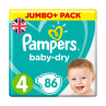 Pampers Baby-Dry Size 4 Nappies Jumbo Pack