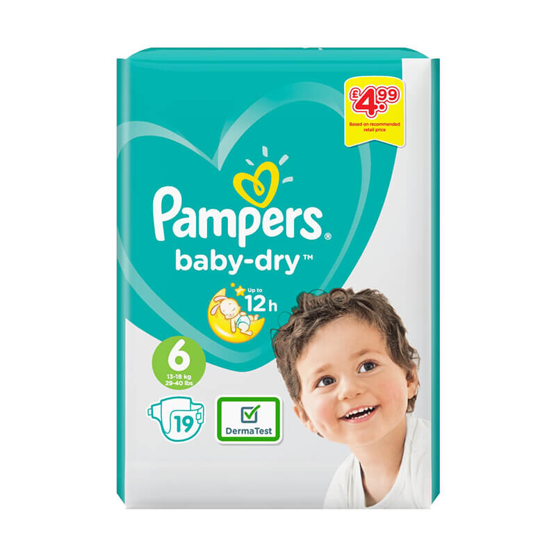 Pampers Baby-Dry Size 6 Nappies
