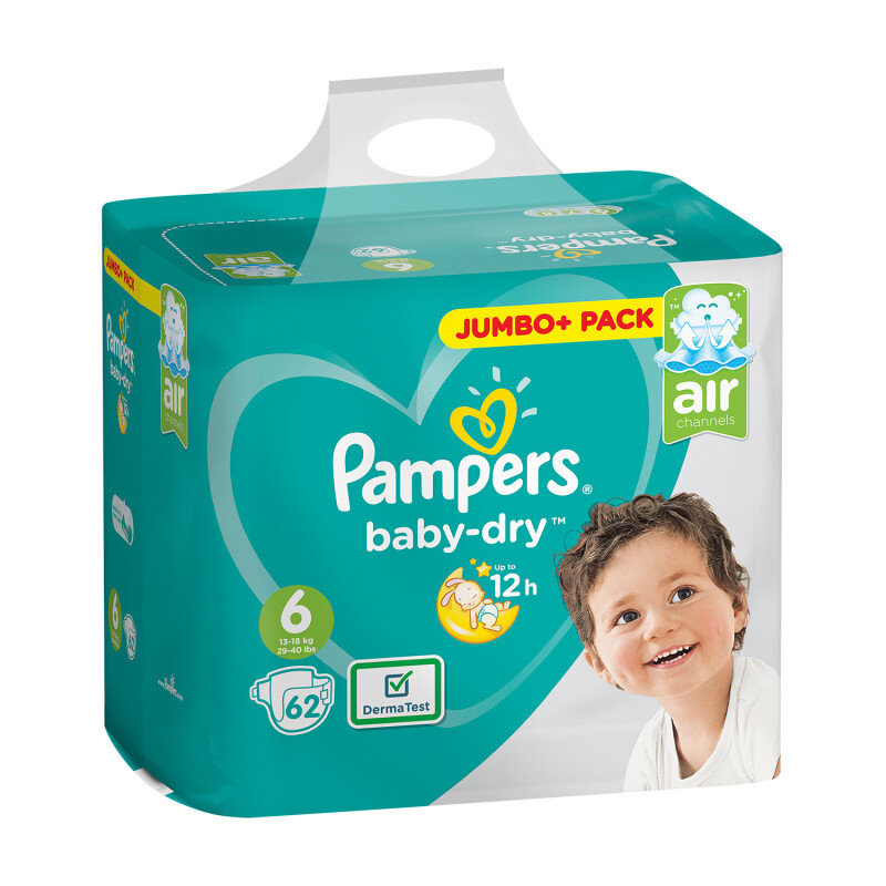 Pampers Baby-Dry Size 6 Nappies Jumbo Pack