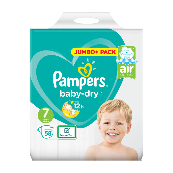 Pampers Baby-Dry Size 7 Nappies Jumbo Pack