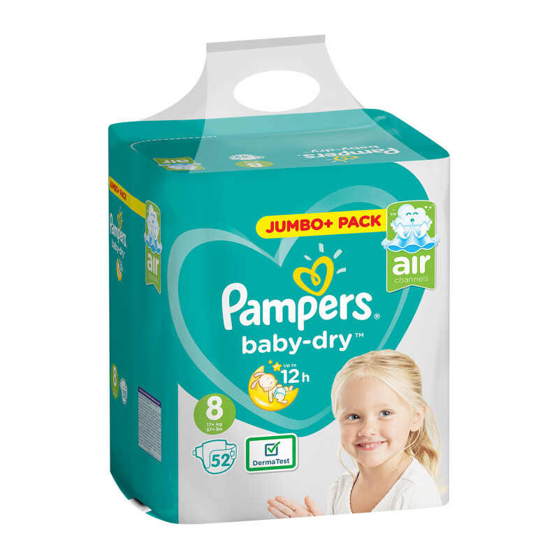Pampers Baby-Dry Size 8 Nappies Jumbo Pack