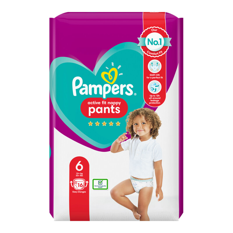 Pampers Premium Protection Active Fit Pants Size 6
