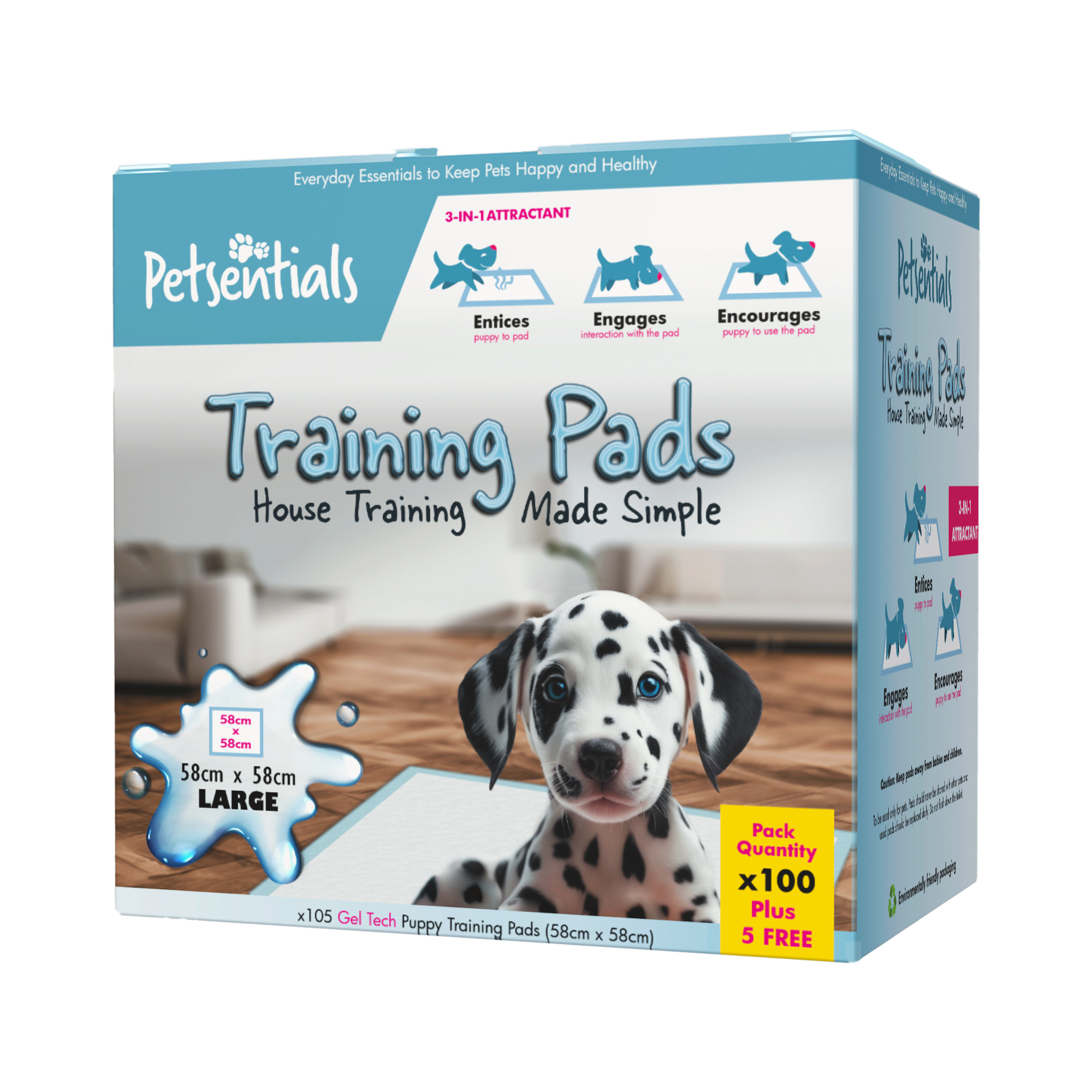 Petsentials Puppy Training Pads 105 Pack