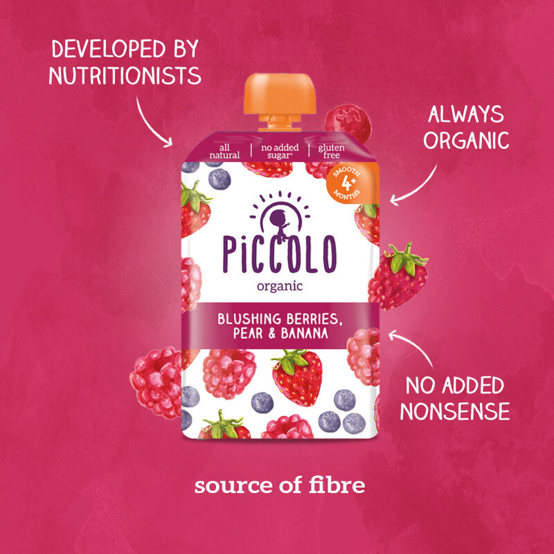 Piccolo Organic Blushing Berries Pear & Banana
