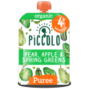 Piccolo Organic Pear, Apple & Spring Greens 4m+