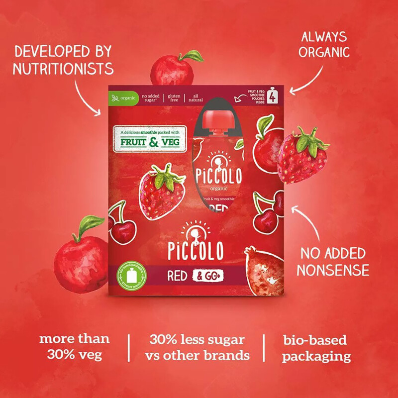 Piccolo Organic Red & Go Smoothie Multipack 6m+