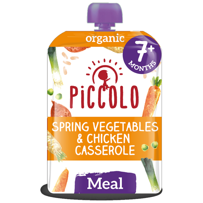 Piccolo Organic Spring Vegetables & Chicken Casserole 7m+ EXPIRY 06/06/2023
