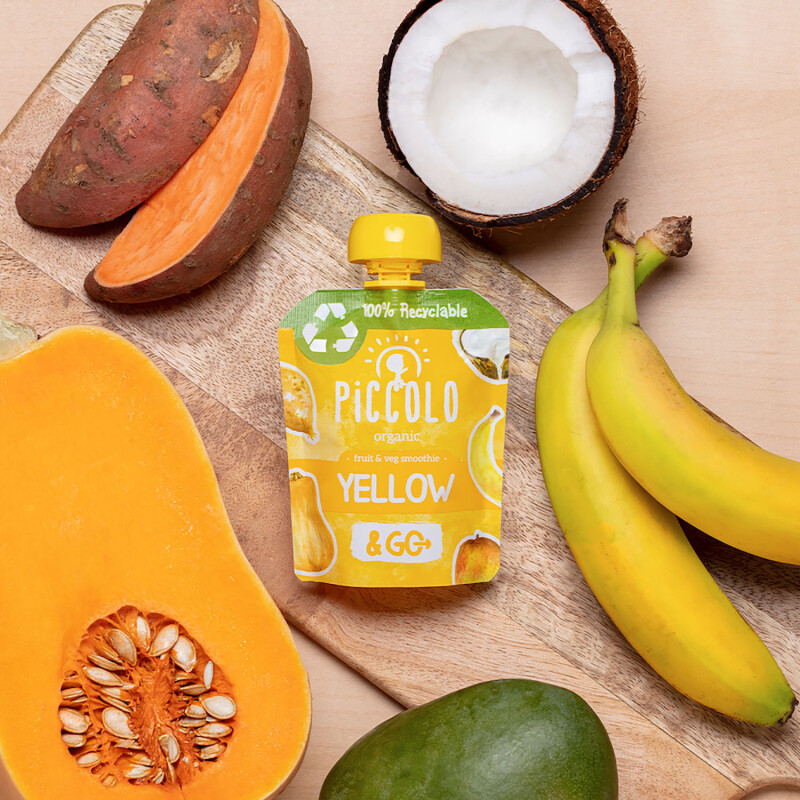 Piccolo Organic Yellow & Go Smoothie Multipack 6m+