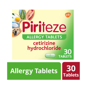 Piriteze Antihistamine Allergy Relief Tablets Cetrizine 30s