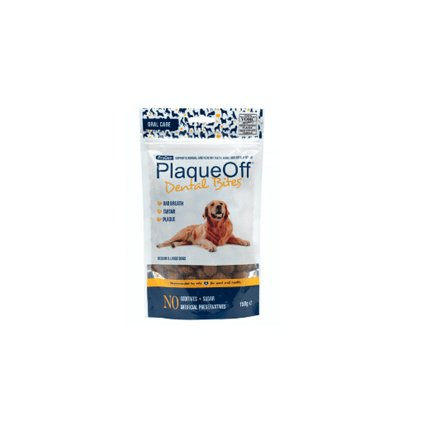 Plaqueoff Dental Bites for Cats and Dogs Single 150G Pack for Medium/Large Dogs