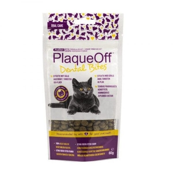 Plaqueoff Dental Bites for Cats and Dogs Single 60G Pack for Cats