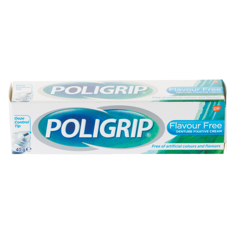 Poligrip Denture Fixative Cream Flavour Free
