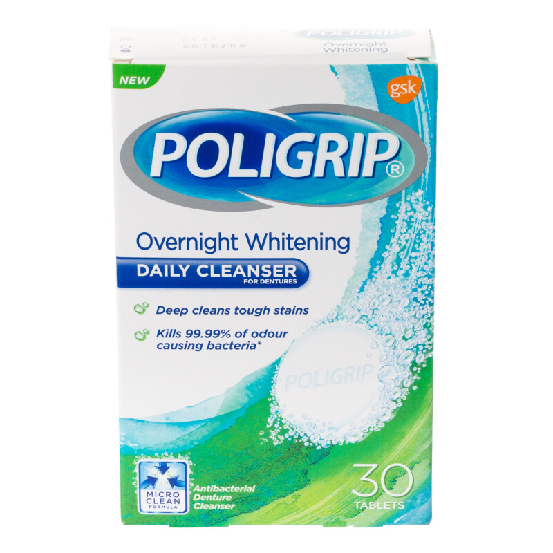 Poligrip Overnight Whitening Daily Cleanser