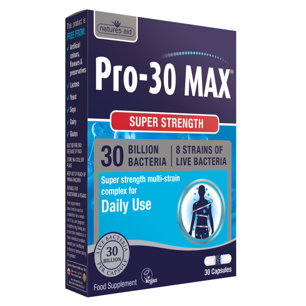 Natures Aid Pro-30 MAX (30 Billion Bacteria) Capsules